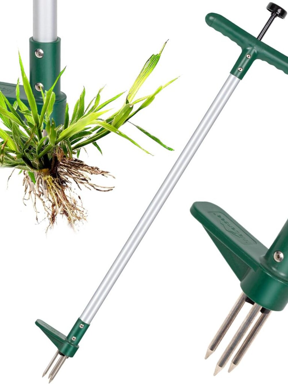 Heavy-Duty Manual Puller Tool – Long Handle 3-Claw Garden Remover
